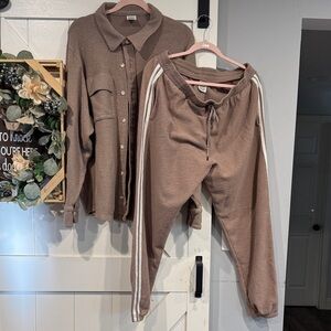 Cozy Brown Women's Jogger Set